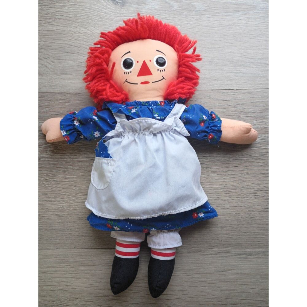 Vintage Raggedy Ann Plush Doll Stuffed I Love You